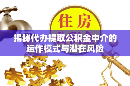 柳营揭秘代办提取公积金中介的运作模式与潜在风险
