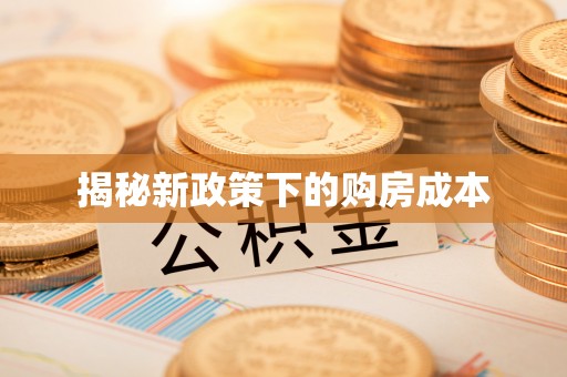 柳营揭秘新政策下的购房成本